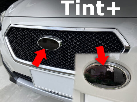 　Tint+ スバル レガシィ アウトバック BS9 前後エンブレム 用 (★ブラックスモーク)