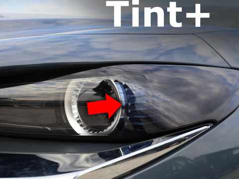 Tint+ マツダ CX-30 DM8P/DMEP/DMEJ3P/DMFP/DM8R/DMEJ3R ヘッドライト 用 Type3 (スモーク)
