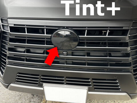 Tint+ レクサス GX550 VJA252W フロントエンブレム 用 前単品 (★ブラックスモーク)