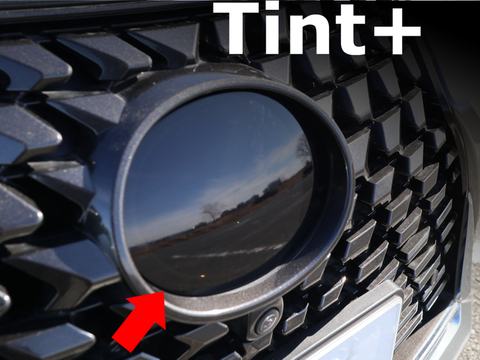 Tint+ レクサス UX200/UX250h/UX300h/UX300e MZAA10/MZAH10/MZAH11/MZAH15/MZAH16/KMA10 フロントエンブレム 用 前単品 (★ブラックスモーク)