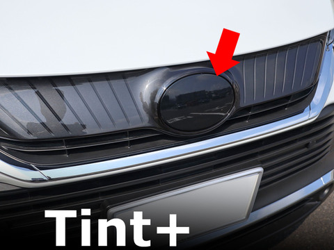 Tint+ トヨタ ハリアー MXUA80/MXUA85/AXUH80/AXUH85 フロントエンブレム 用 (★ブラックスモーク)