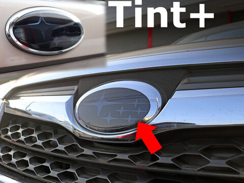 　Tint+ スバル フォレスター SJ5/SJG 前期 A/B/C型 前後エンブレム 用 (スモーク)