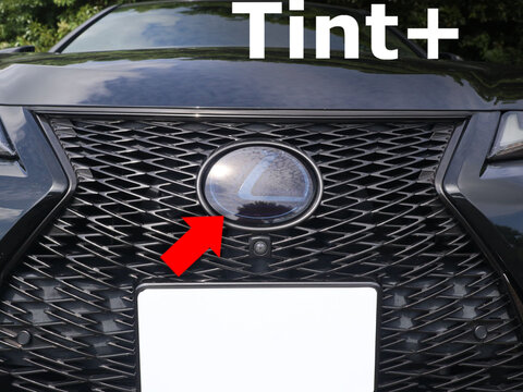 Tint+ レクサス UX200/UX250h/UX300h/UX300e MZAA10/MZAH10/MZAH11/MZAH15/MZAH16/KMA10 フロントエンブレム 用 前単品 (スモーク)