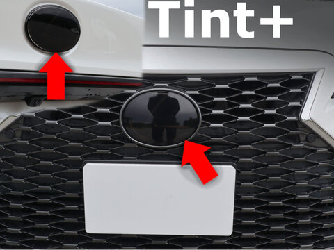 Tint+ レクサス IS300/IS350/IS500/IS300h ASE30/GSE31/AVE30/AVE35/USE30 3型 前後エンブレム 用 (★ブラックスモーク)