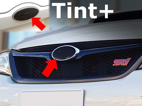 Tint+ スバル インプレッサWRX STI GRB/GRF 前後エンブレム 用 (★ブラックスモーク)