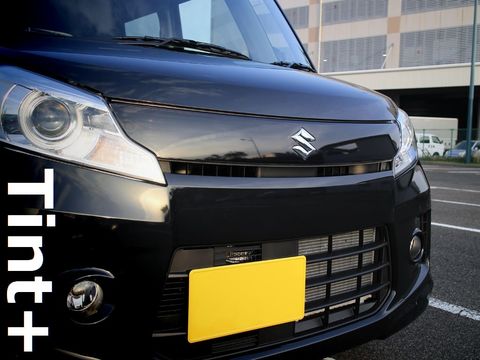 Tint+ スズキ スペーシアカスタム MK32S/MK42S フロントグリル 用 (★ブラックスモーク) ＊受注