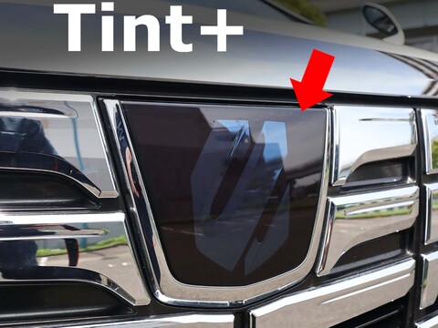 Tint+ トヨタ アルファード 30系 前期 レーダーブレーキなし フロントエンブレム 用 (スモーク)
