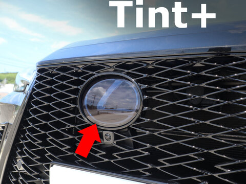 Tint+ レクサス NX250/NX450h/NX350h/NX350 AAZA20/AAZH26/AAZA25/AAZH20/TAZA25/AAZH25 フロントエンブレム 用 前単品 (スモーク)