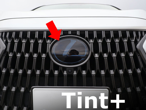 Tint+ レクサス NX250/NX450h/NX350h/NX350 AAZA20/AAZH26/AAZA25/AAZH20/TAZA25/AAZH25 フロントエンブレム 用 前単品 (スモーク)