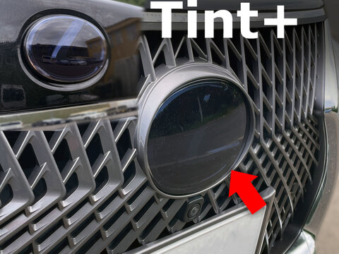 Tint+ レクサス LS500/LS500h VXFA50/VXFA55/GVF50/GVF55 前後エンブレム 用 (スモーク)