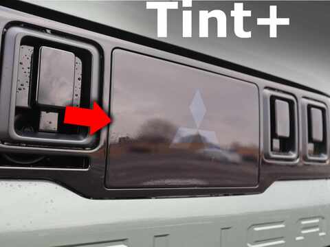 Tint+ 三菱 デリカミニ BA1A/BA2A/BA5A/BA6A フロントエンブレム 用 (スモーク) (★難易度：高)