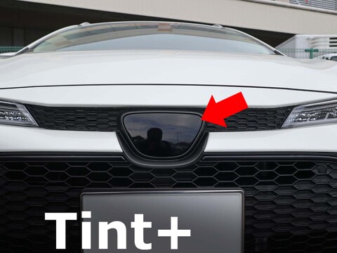 Tint+ トヨタ カローラツーリング NRE210W/NRE214W/ZRE212W/ZWE211W/ZWE213W/ZWE214W/ZWE215W/ZWE219W/MZEA12W/MZEA17W 前期/後期 フロントエンブレム 用 (★ブラックスモーク)