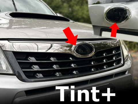 Tint+ スバル フォレスター SH5/SH9/SHJ 前後エンブレム 用 (★ブラックスモーク)