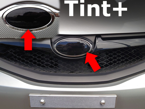 　　Tint+ スバル インプレッサ ハッチバック GH2/GH3/GH6/GH7/GH8 前後エンブレム 用 (★ブラックスモーク)