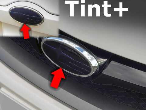 Tint+ スバル インプレッサWRX STI GRB/GRF 前後エンブレム 用 (スモーク)