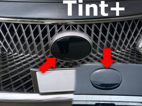 Tint+ レクサス LS500/LS500h VXFA50/VXFA55/GVF50/GVF55 前後エンブレム 用 (★ブラックスモーク)