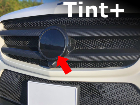 Tint+ メルセデスベンツ GLクラス X166 前期 フロントエンブレム 用 (★ブラックスモーク)