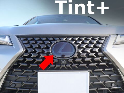 Tint+ レクサス UX200/UX250h/UX300h/UX300e MZAA10/MZAH10/MZAH11/MZAH15/MZAH16/KMA10 フロントエンブレム 用 前単品 (スモーク)