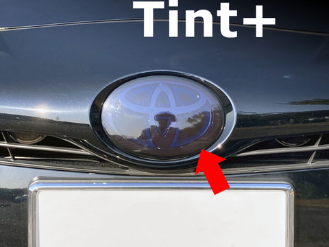 Tint+ トヨタ プリウス ZVW50/ZVW51/ZVW55 前期 フロントエンブレム 用 (スモーク)