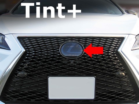 Tint+ レクサス RX200t/RX350/RX450h AGL20W/GGL20W/GYL20W型 前後エンブレム 用 (スモーク)