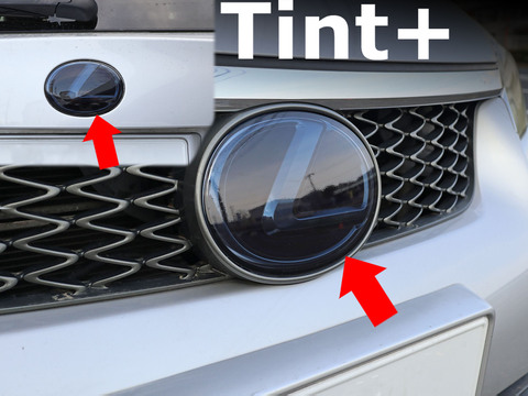 Tint+ レクサス CT200h ZWA10 前期 前後エンブレム 用 (スモーク)