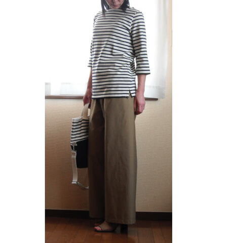 【キット】タイプライタークロスで作る簡単ワイドパンツ