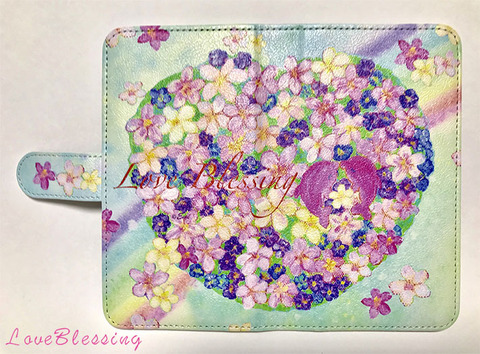 受注生産スマホケースMサイズFlower Heart