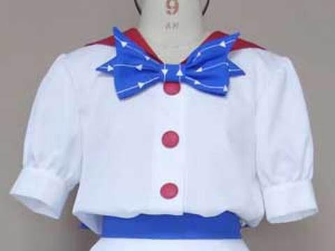 セーラーパフスリーブブラウス　女性Ｍサイズ【ダウンロード型紙】