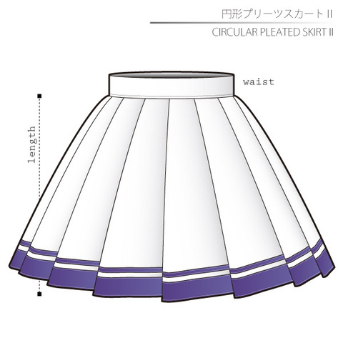 Circular Pleated Skirt 2 Men's-LL size [Letter paper download pattern]