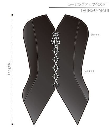 レーシングアップベストⅡ　女性Ｍサイズ【ダウンロード型紙】