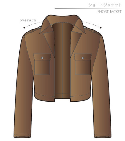 Short Jacket Ladies'-M size [A4 paper download pattern]