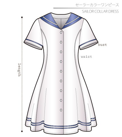 セーラーカラーワンピース　A3&A4 PDF【ＵＳＢユーザー様専用】