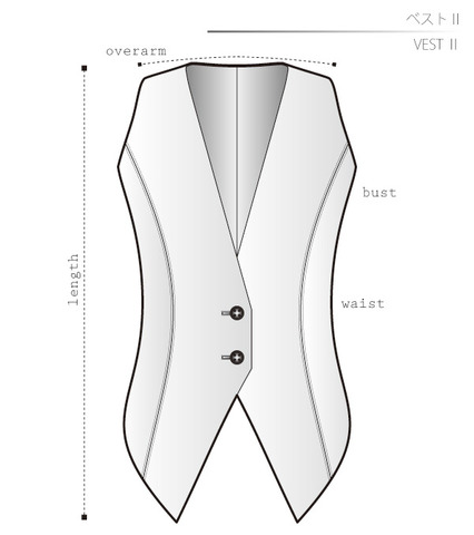 Vest 2 Ladies'-M size [Letter paper download pattern]