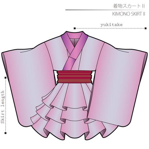 着物スカートⅡ　A3&A4 PDF【ＵＳＢユーザー様専用】