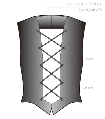 レーシングアップベスト　女性Ｍサイズ【ダウンロード型紙】