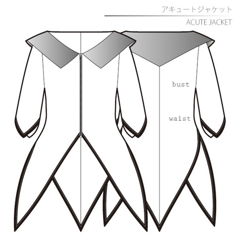 アキュートジャケット　女性Ｍサイズ【ダウンロード型紙】