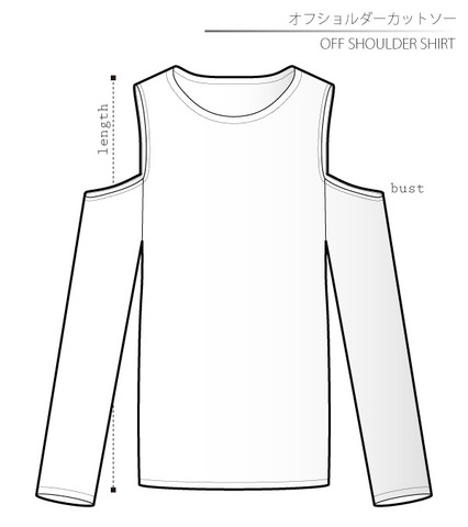 オフショルダーカットソー　女性Ｍサイズ【ダウンロード型紙】