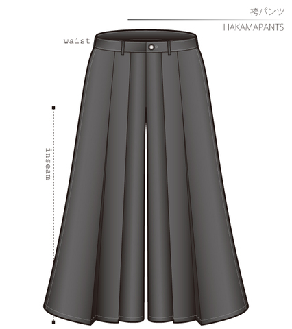 Hakama Pants Ladies'-M size [Letter paper download pattern]