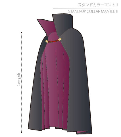 Stand Collar Mantle 2 Men's-LL size [A4 paper download pattern]