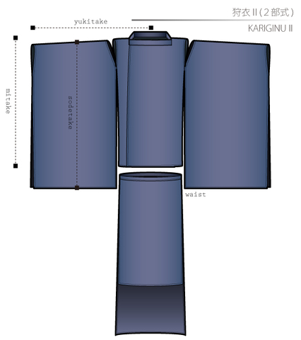 Kariginu 2 Ladies'-LL size [Letter paper download pattern]