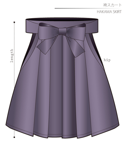 Hakama Skirt Men's-LL size [Letter paper download pattern]