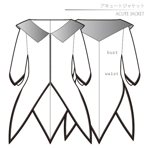 アキュートジャケット　女性Ｓサイズ【ダウンロード型紙】