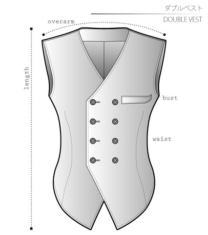 ダブルベストⅠ　女性Ｍサイズ【ダウンロード型紙】