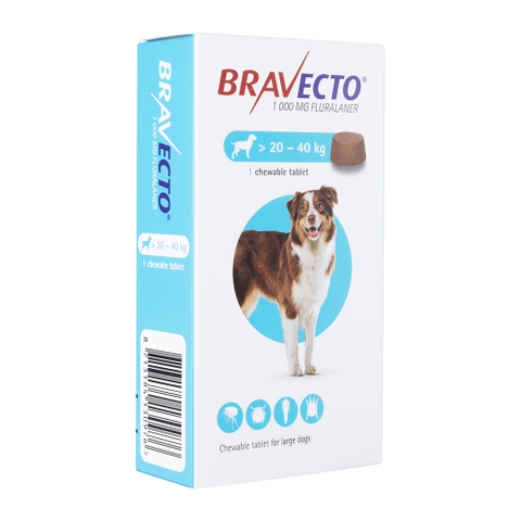ブラベクトチュワブル錠(20-40kg)(Bravecto) 1000mg