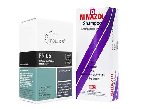 FR05ローション+ニナゾールシャンプー(Follics FR05 60ml+Ninazol Shampoo 100ml)