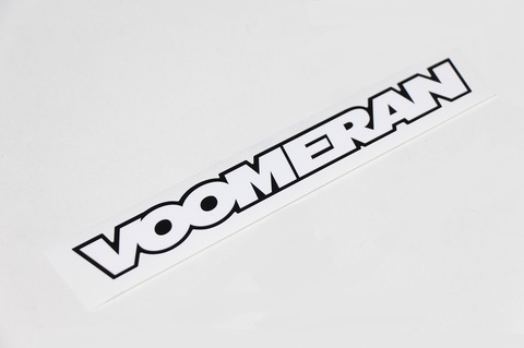 VOOMERAN ステッカー 白文字/黒枠　W150mm