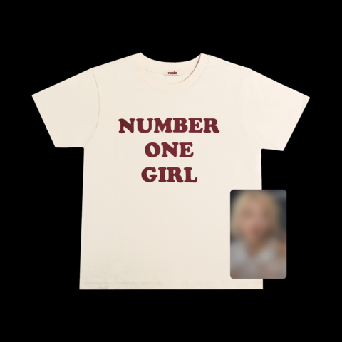 ROSÉ [ROSIE]NUMBER ONE GIRL WHITE T-SHIRT