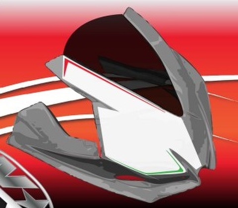 RSV4 ナンバープレートデカール