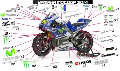 MotoGP モビスターヤマハ グラフィックステッカー