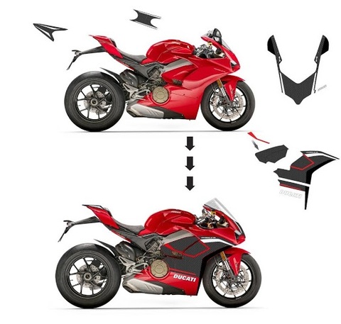 パニガーレ V4用 カーボンエフェクト グラフィック